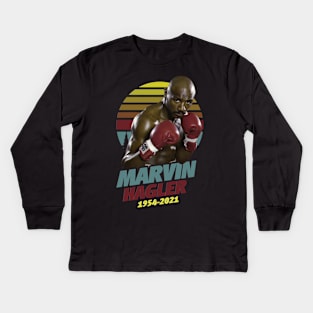 RIP MARVIN HAGLER - March 13, 2021 Kids Long Sleeve T-Shirt